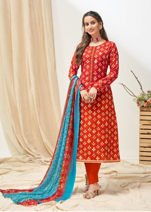 Suryajyoti Nykaa Vol 1 Cotton Embroidery Dress Material