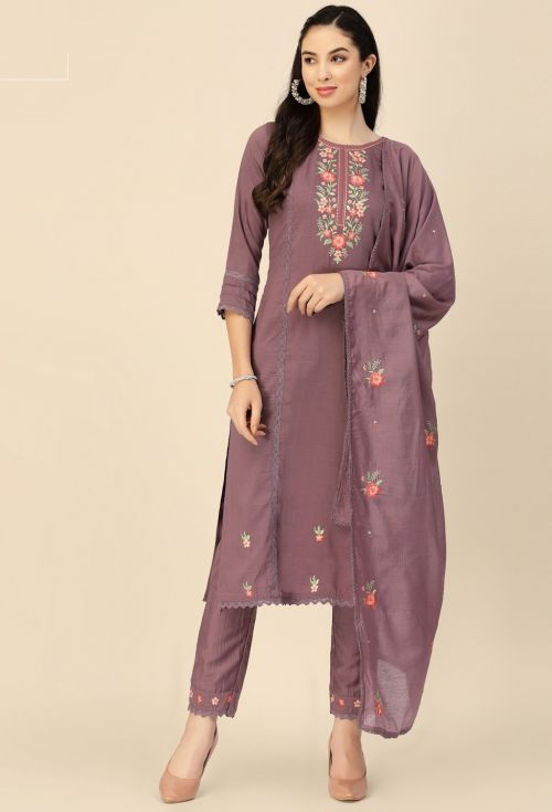 Salimar Vol 9 Embroidered Kurti With Bottom Dupatta