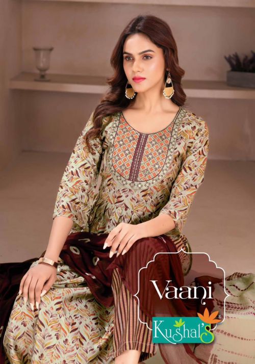 Kushals Vaani Nyra Cut Printed Kurti With Bottom Dupatta Collection