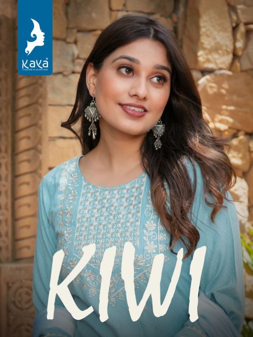 Kaya Kiwi Fancy Casual Jacquard Silk Kurti Bottom With Dupatta Set Collection