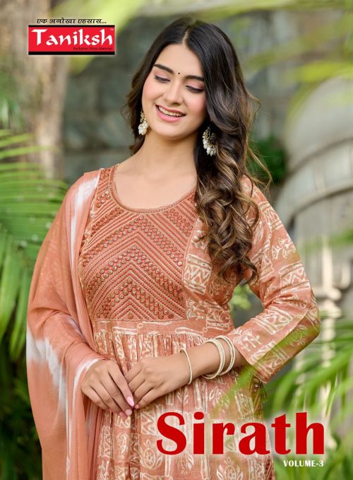 Taniksh Sirath Vol 3 Embroidery Rayon Kurti Pant With Dupatta Collection