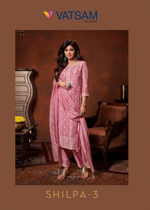 Vastsam Shilpa Vol 3 Fancy Jacquard Kurti Pant With Dupatta Collection
