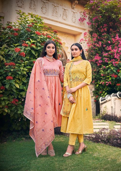 Vitara Glory Embroidery Designer Cotton Kurti Bottam With Dupatta