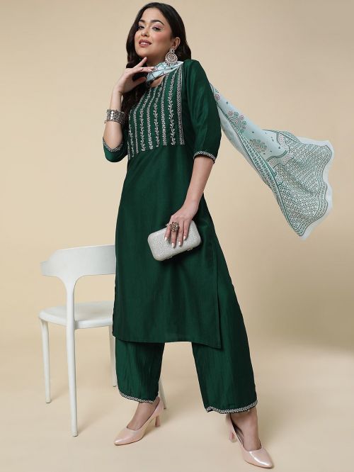 Riyana Vol 44 Silk Daily Wear Kurti Pant With Dupatta