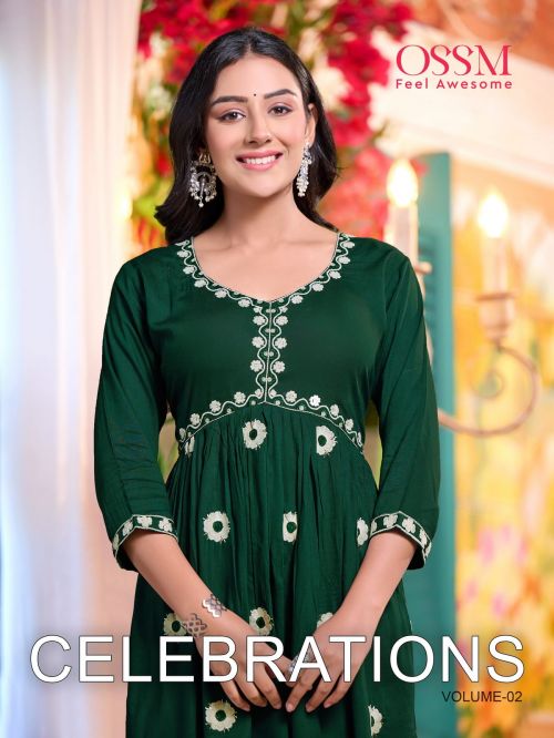 Ossm Celebrations Vol 2 Designer Alia Cut Kurti Collection