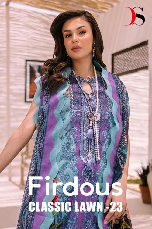 Deepsy Firdous Classic Lawn Vol 23 Printed Cotton Dupatta Salwar Suite