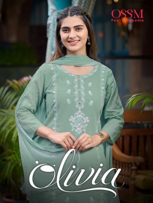 Ossm Olivia Premium Mal Pure Cotton Kurti Pant With Dupatta Collection