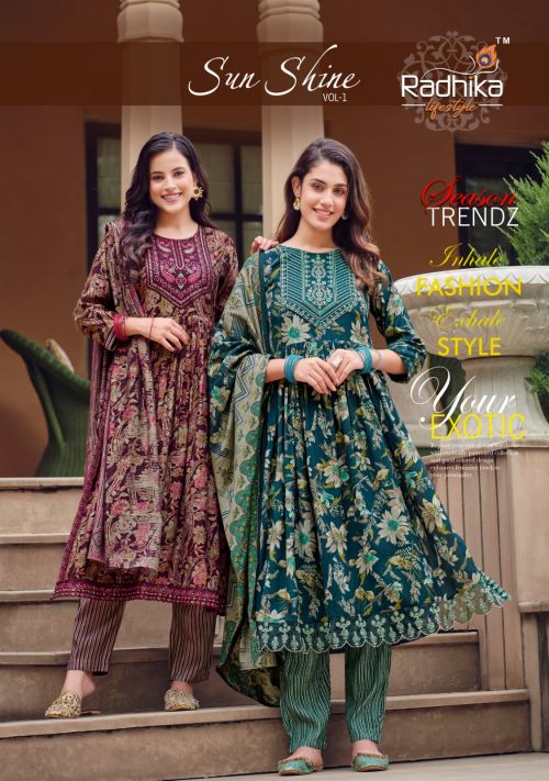 Radhika Sunshine Vol 1 Embroidery Ready Made Kurti Set