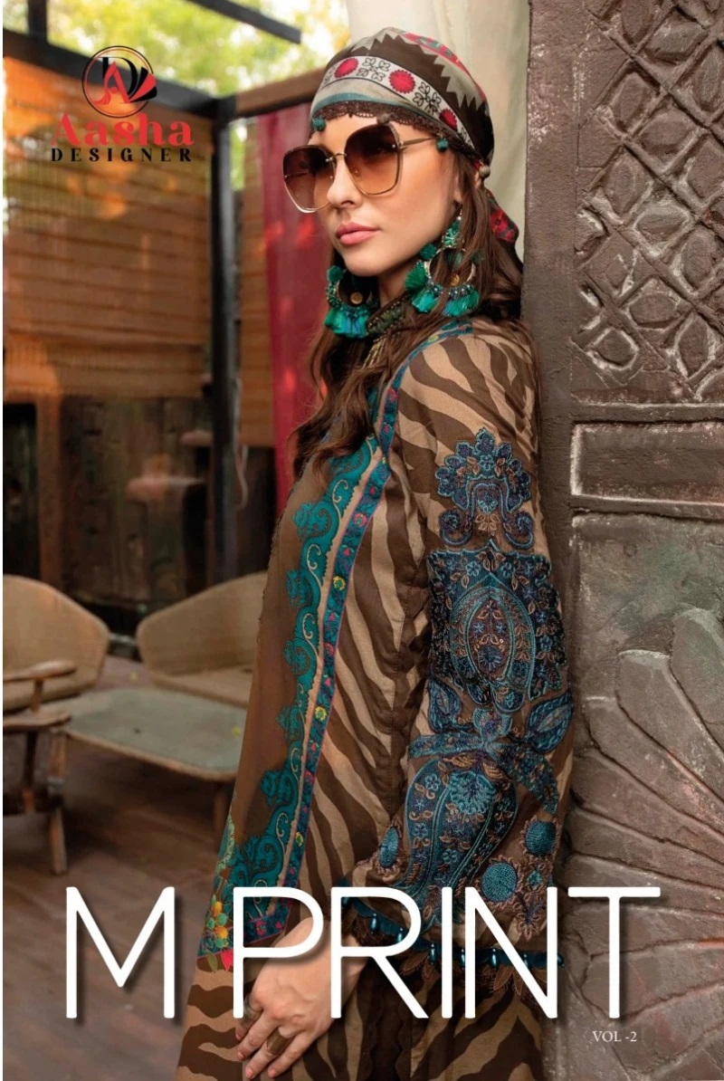 Aasha M Print Vol 2 Cotton Pakistani Suits Wholesalers