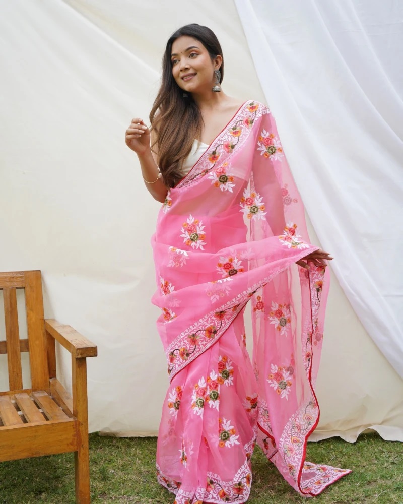 Murli 1 Embroidery Organza Saree Collection