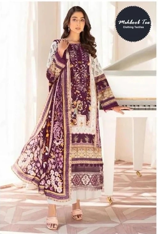 Mehbbob Tex 1217 Printed Cotton Pakistani Salwar Suits