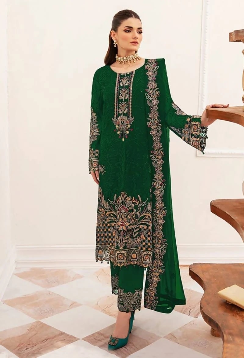 Libas 2009 Faux Georgette Heavy Work Pakistani Salwar Suits Collection