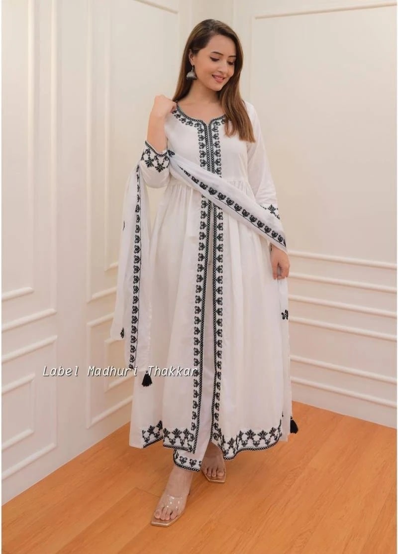 Reshma Viscose Embroidery Kurti Set With Dupatta Collection