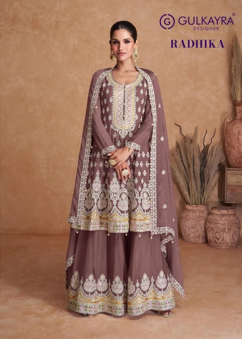 Gulkayra Radhika Real Chinnon Designer Salwar Suits Wholesale Collection