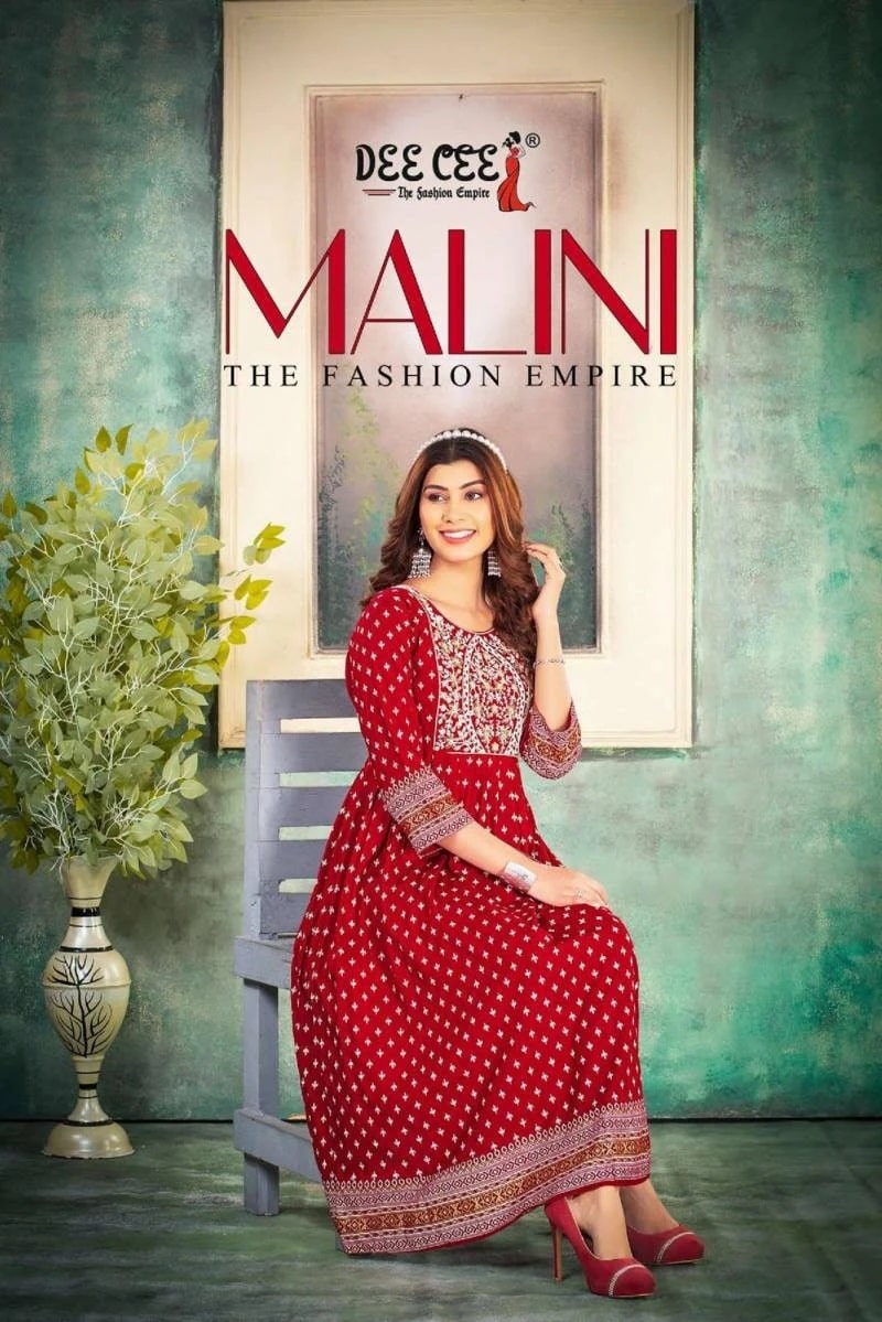 Deecee Malini Heavy Rayon Long Designer Kurtis Collection