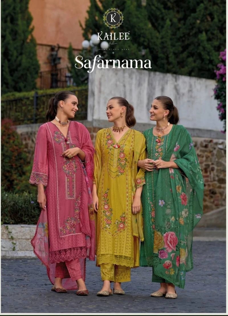 Kailee Safarnama Vol 3 Shifali Cotton Kurti Pant With Dupatta Collection