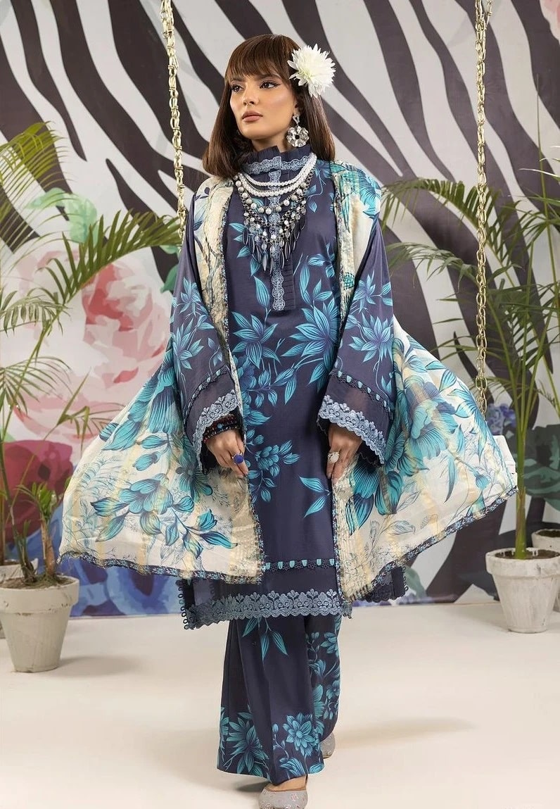 Deepsy Adan Prints 23 Pakistani Suits Chiffon Dupatta Collection