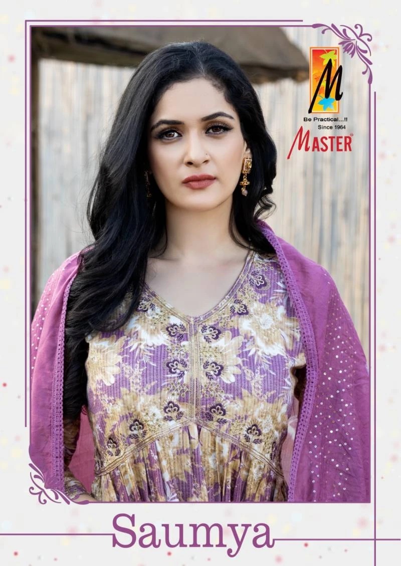 Master Saumya Aila Cut Kurti Pant With Dupatta Collection