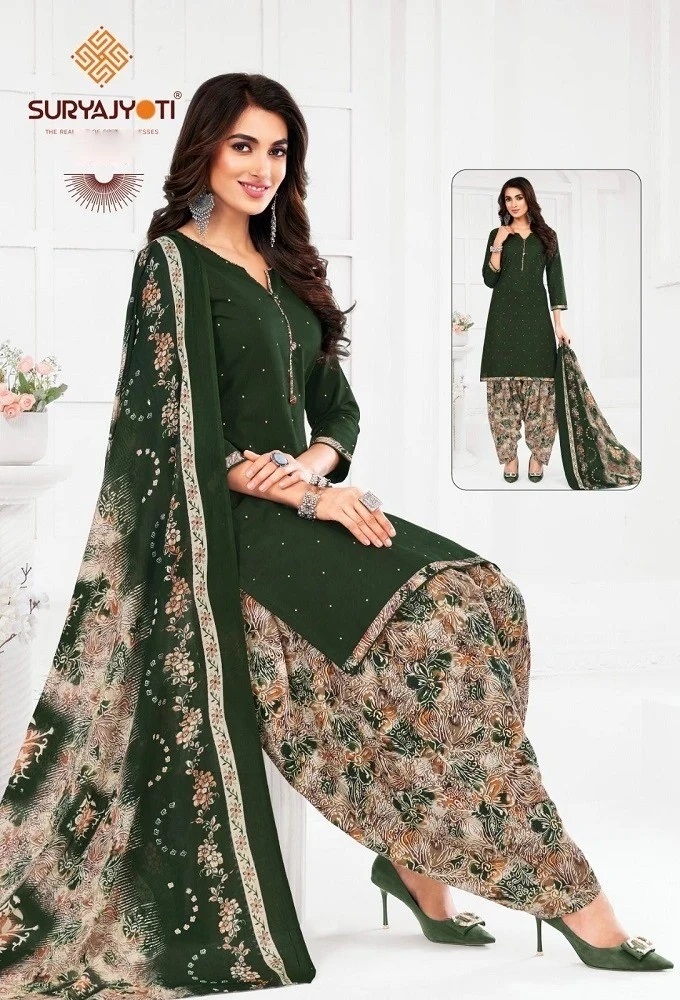 Suryajyoti Patiyala Kudi Vol 25 Cotton Dress Material Wholesaler