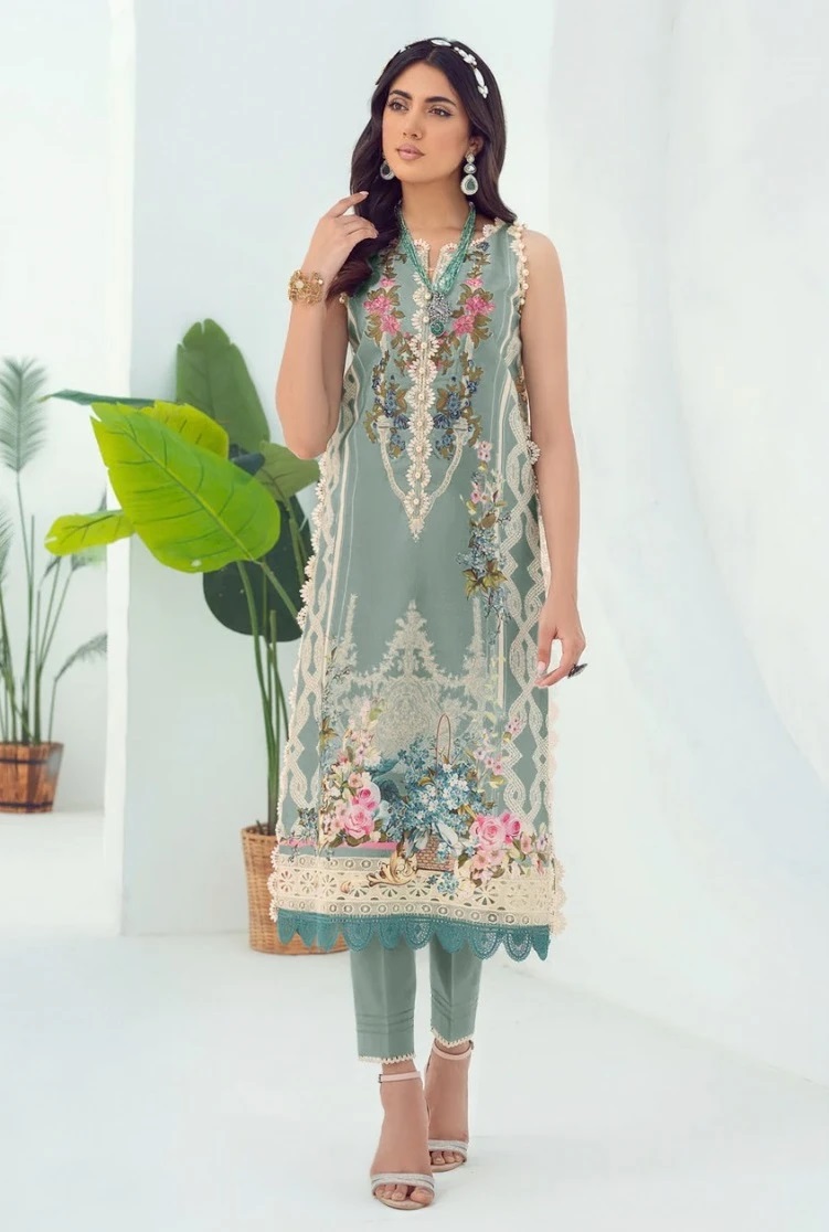Taj 484 And 486 Pakistani Salwar Suits With Chiffon Dupatta