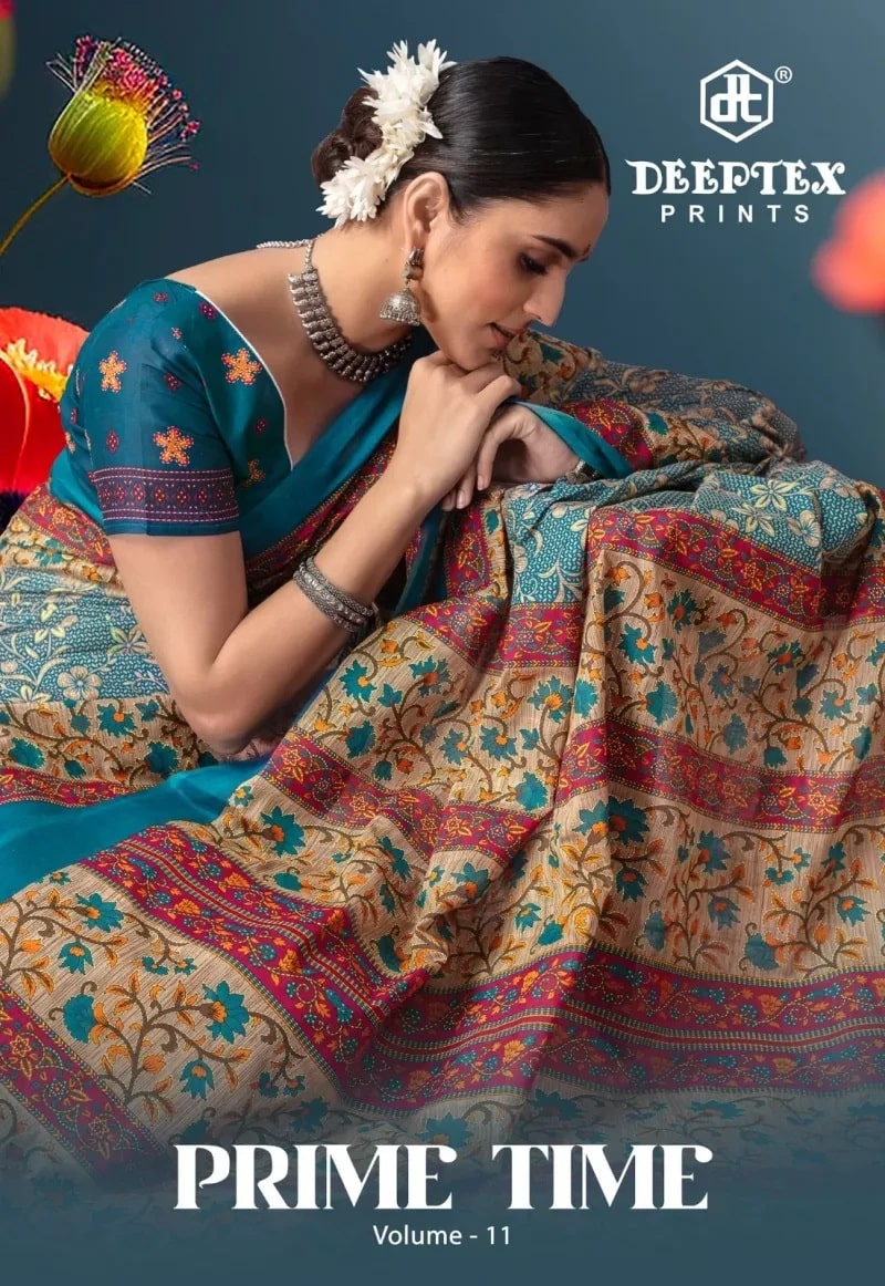 Deeptex Prime Time Vol 11 Printed Cotton Saree Collection