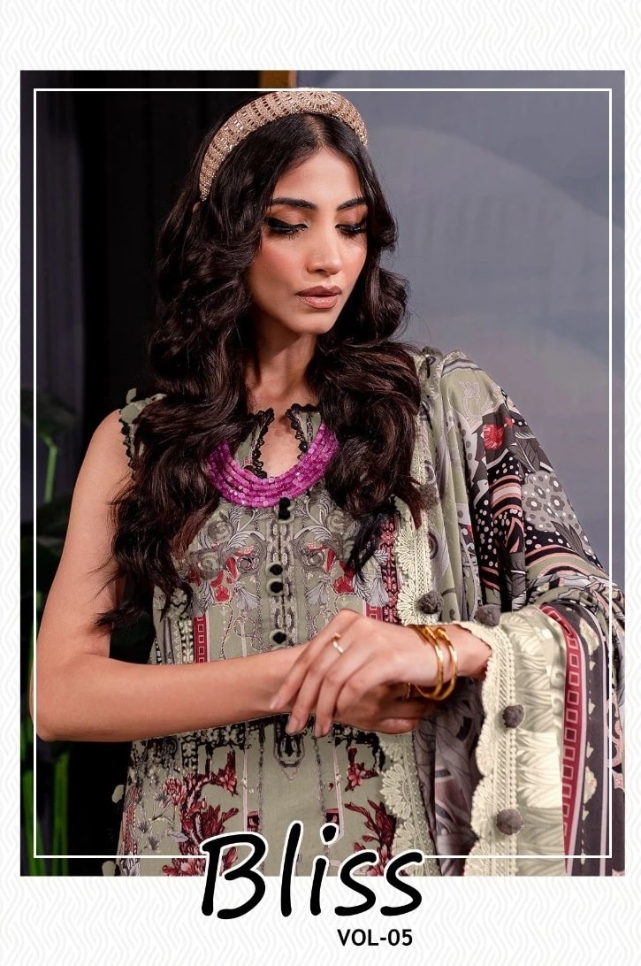 Shraddha Bliss Vol 5 Pakistani Suits Cotton Dupatta Collection