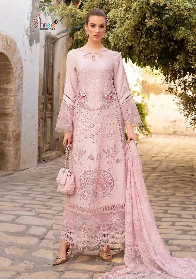 Shree Mariya B Lawn Festival Vol 4 Pakistani Suits Chiffon Dupatta