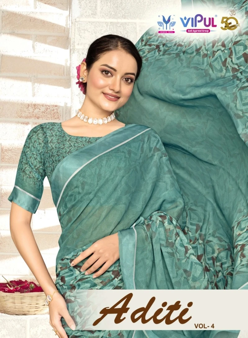 Vipul Aditi Vol 4 Printed Saree Collection