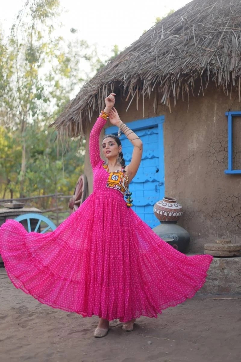 Anamika Vol 66 Bandhani Printed Gown Collection
