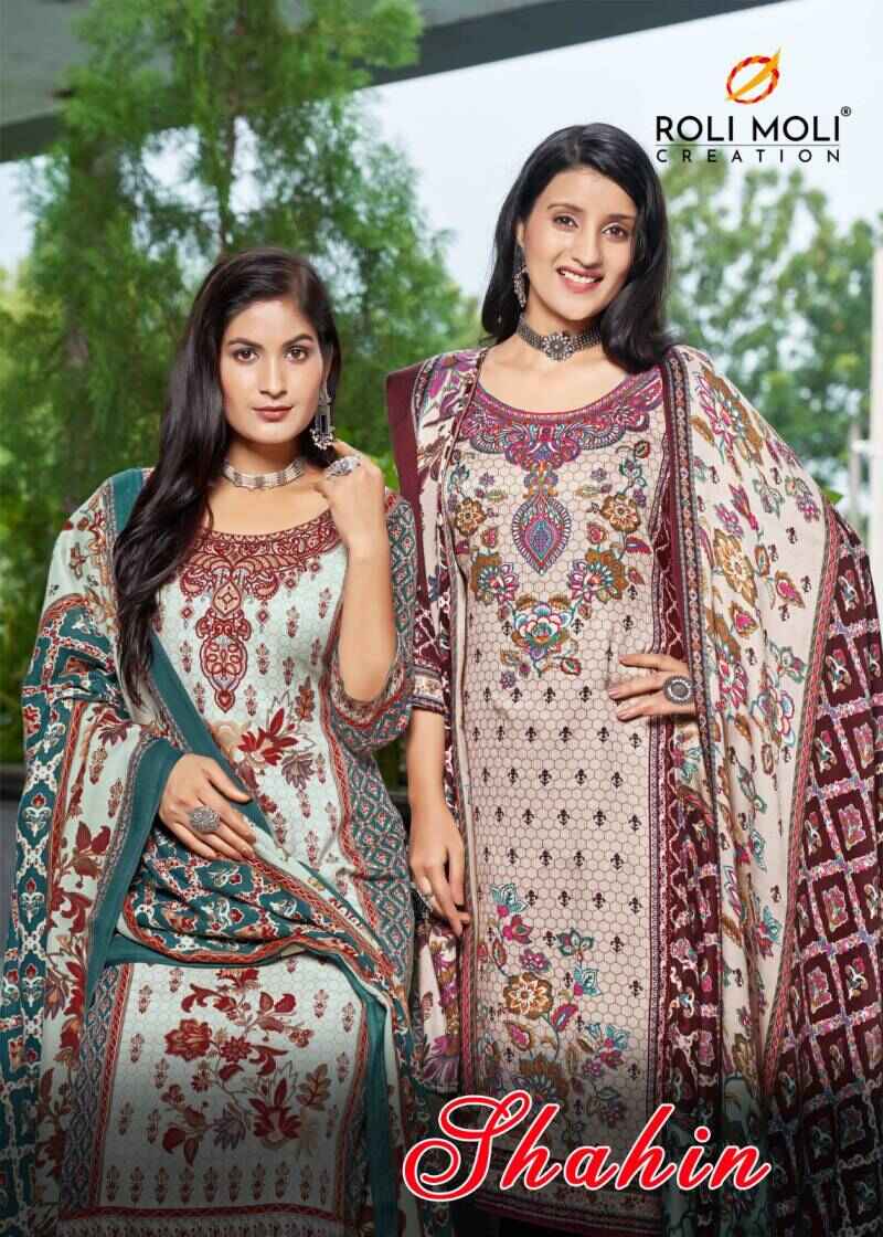 Roli Moli Shahin Pashmina Designer Dress Material