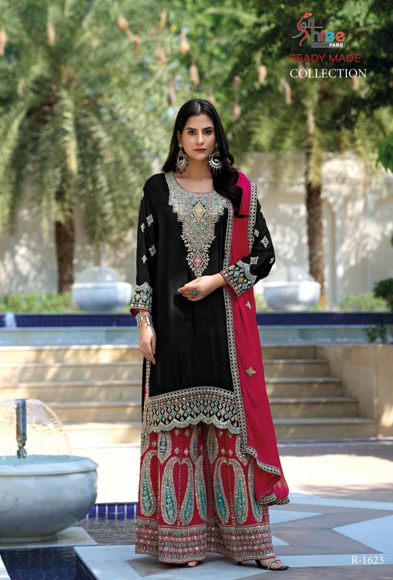 Shree R 1623 Embroidery Pakistani Ready Made Salwar Suits Collection