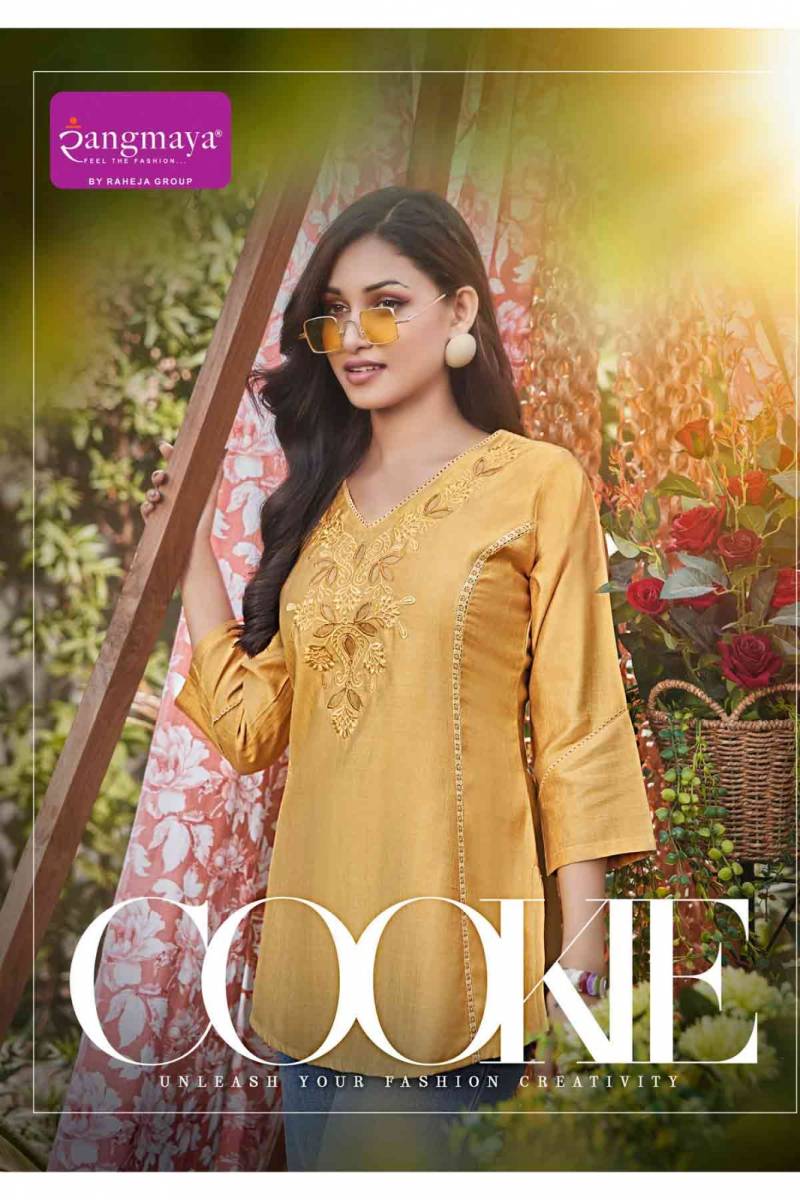 Rangmaya Cookie Vertigan Fancy Tunic Western Top Collection