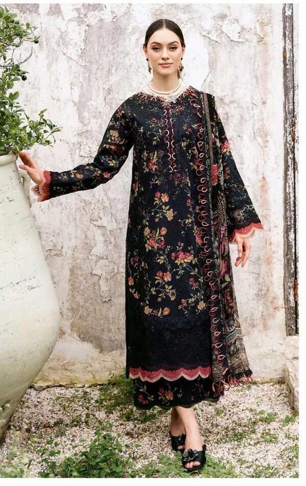 Alzohaib Az 1140 And 1142 Pakistani Suits Chiffon Dupatta