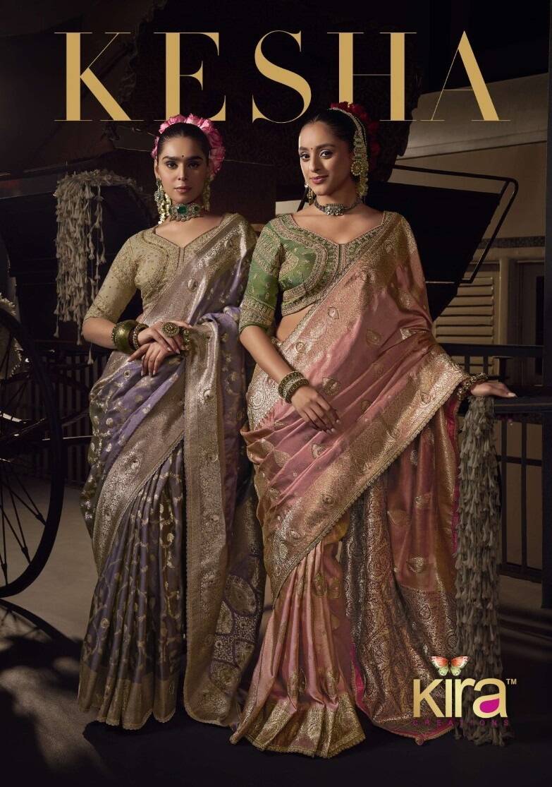 Kira Kesha Viscose Handwork Pallu Designer Saree Collection