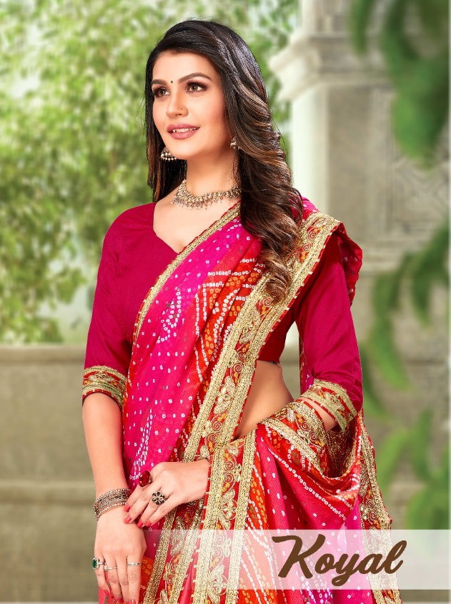 Jalnidhi Koyal Moss Designer Bandhani Saree Collection