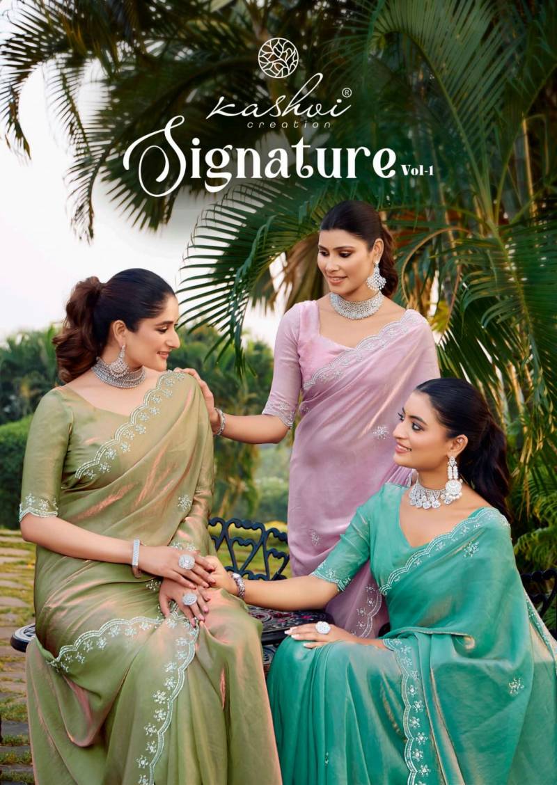 Kashvi Signature Vol 1 Malai Silk Designer Saree Collection