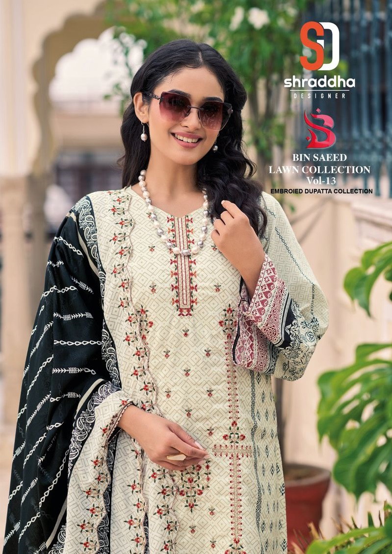 Shraddha Bin Saeed Lawn Collection Vol 13 Cotton Pakistani Suit