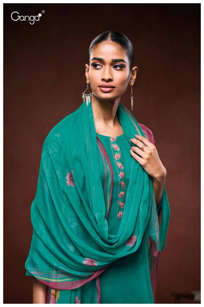 Ganga Niah Cotton Silk Designer Salwar Suits Collection