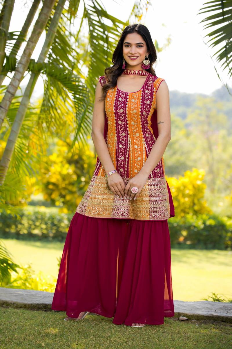 Th 003 A And B Georgette Designer Salwar Kameez Collection