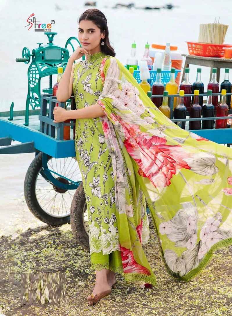 Shree M Prints Basics Vol 3 Pakistani Salwar Kameez Chiffon Dupatta