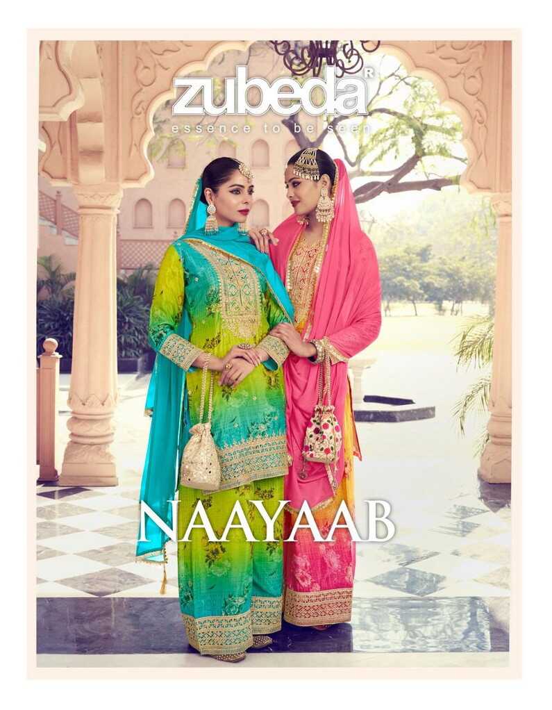 Zubeda Naayaab Chinon Printed Salwar Kameez Collection
