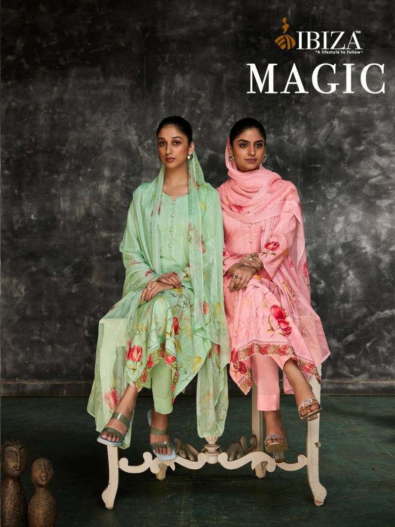 Ibiza Magic Linen Self Digital Printed Salwar Kameez