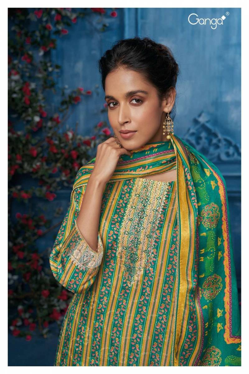 Ganga Maisie Gazi Jacquard Printed Salwar Kameez