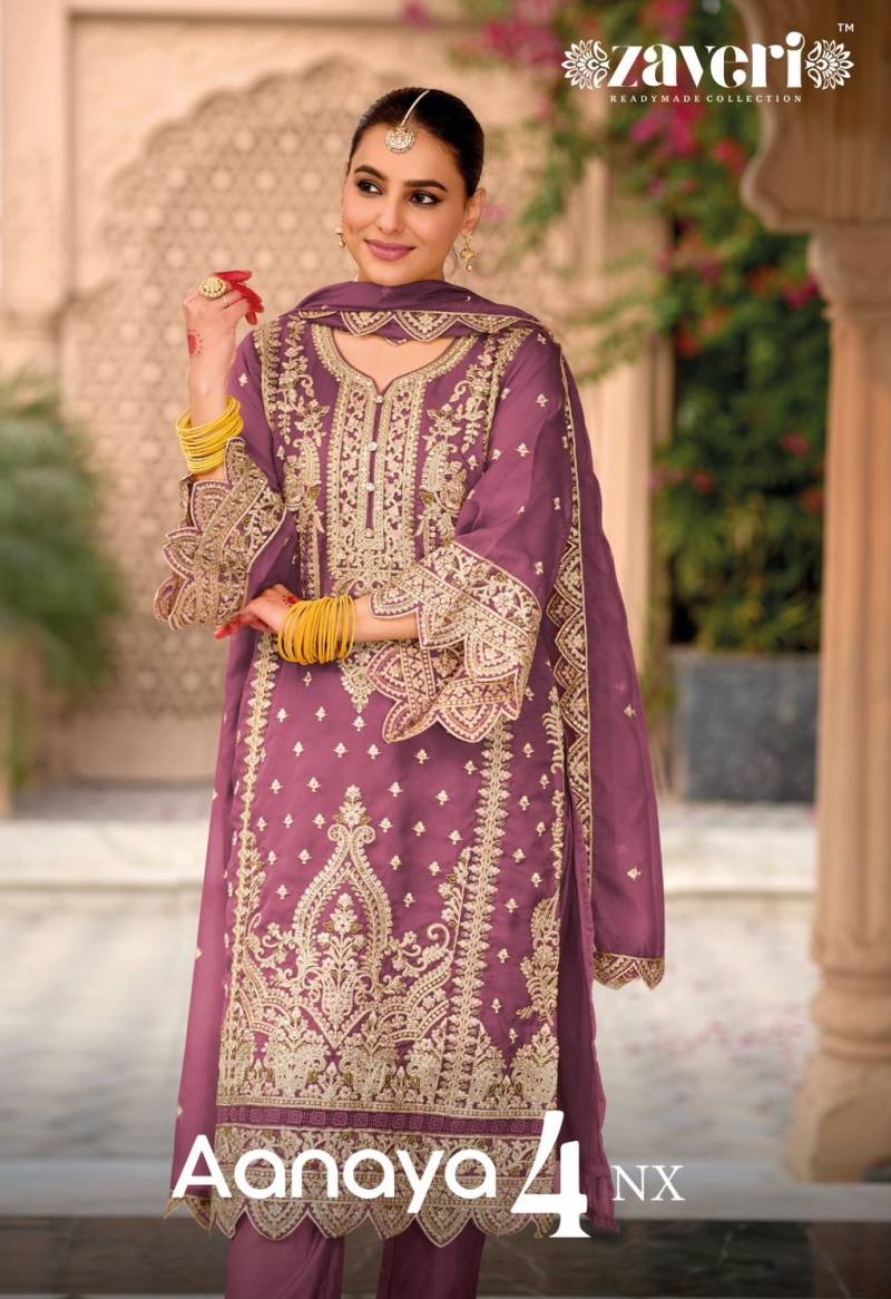 Zaveri Aanaya 4 Nx Readymade Designer Salwar Suits Collection