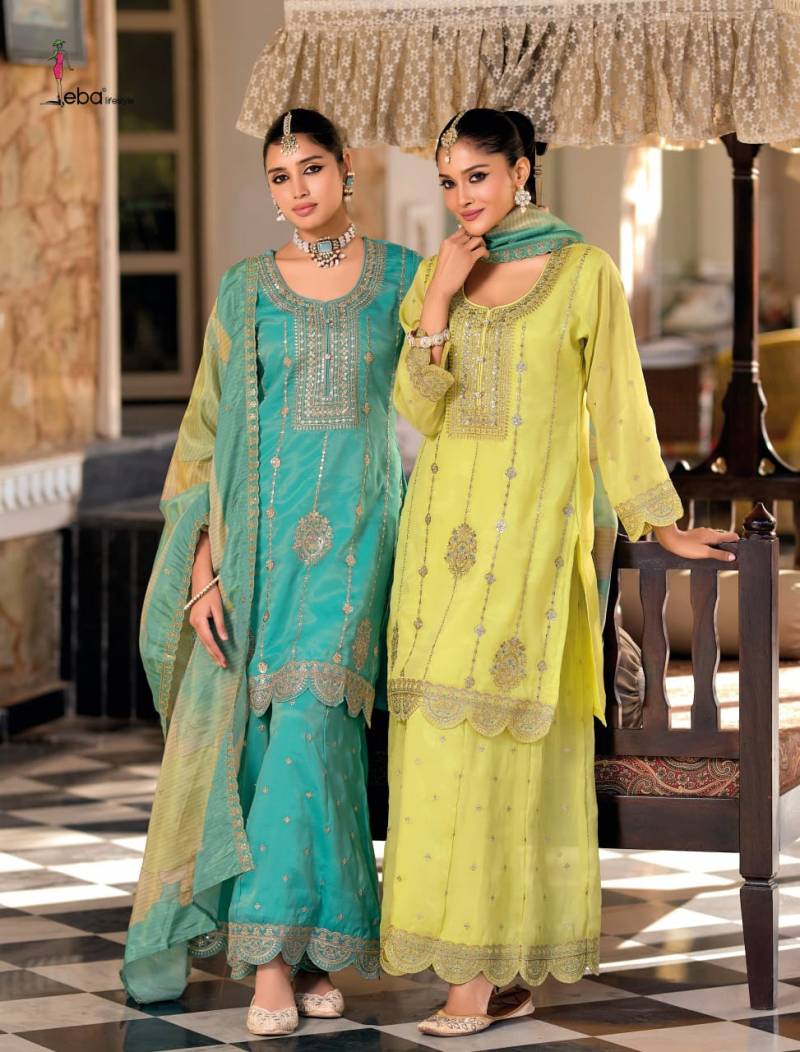 Eba Diya Shimmer Embroidered Ready Made Suits Collection