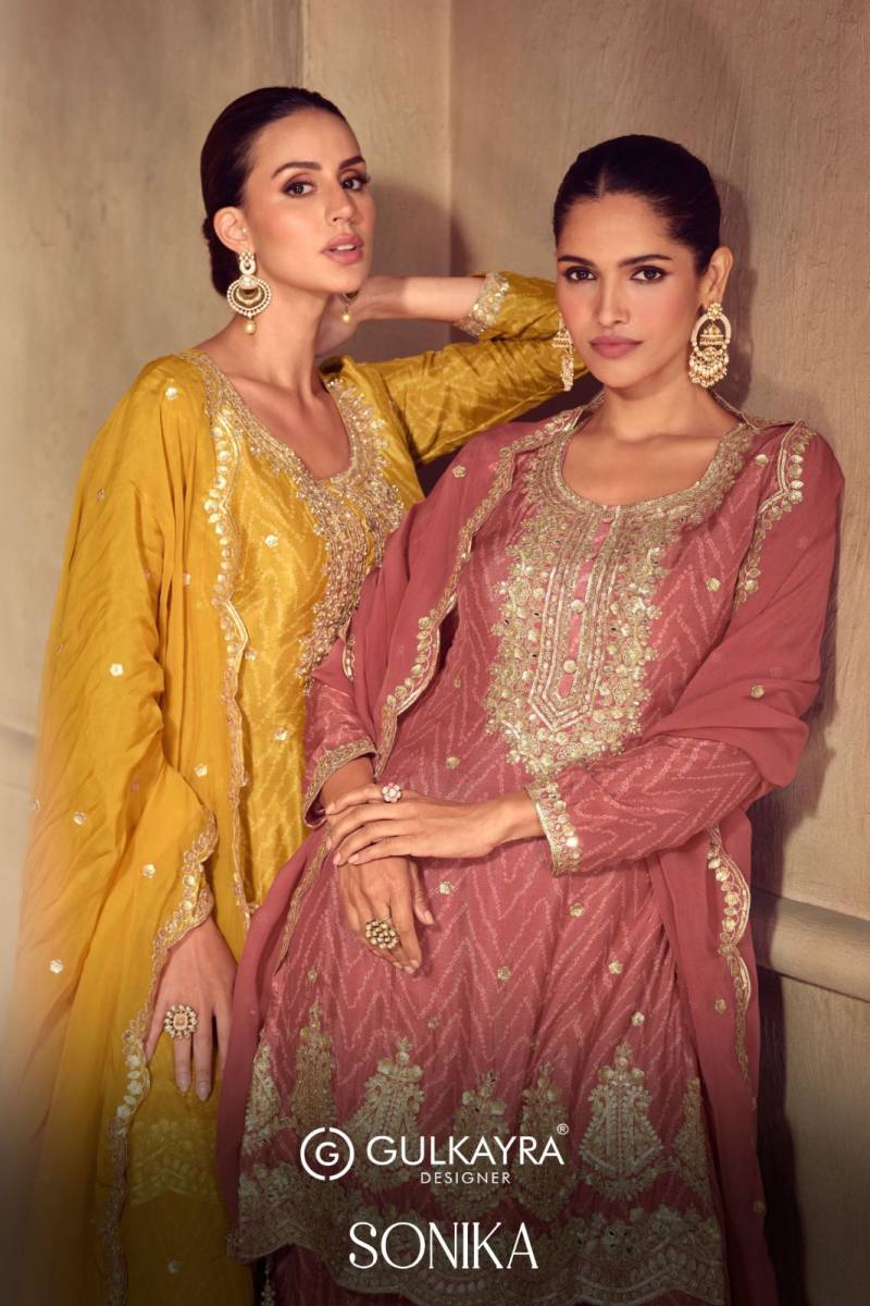 Gulkayra Sonika Chinon Printed Designer Salwar Kameez Collection