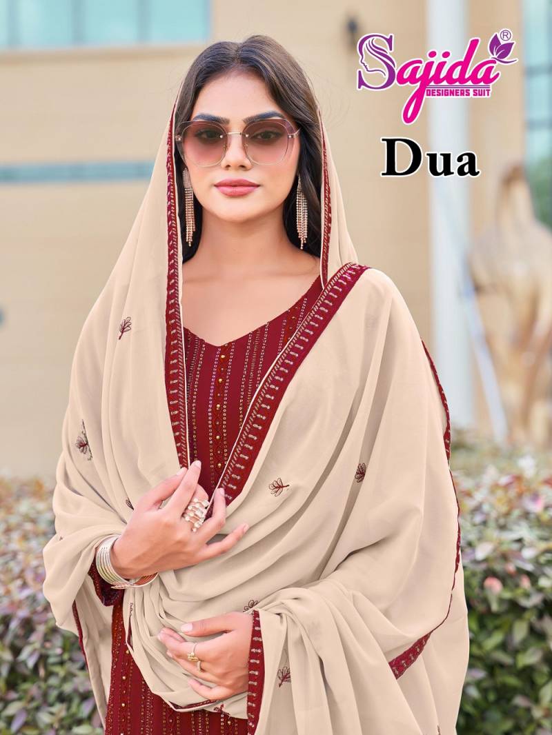 Sajida Dua Georgette Designer Pakistani Salwar Suits Collection