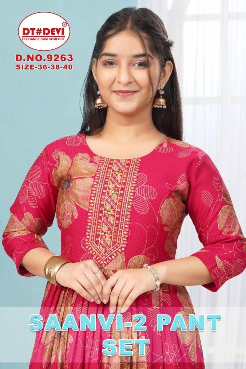Saanvi Pant Set 9263 Printed Readymade Kids Wear Dress Collection