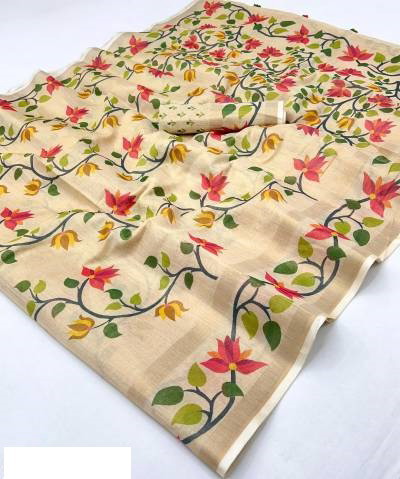 Rajyog Zari Linen Vol 2 Pashmina Digital Printed Saree Collection