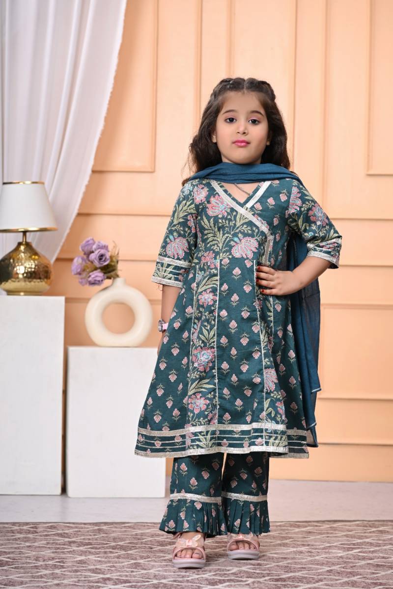Naisha K 06 Printed Cotton Kids Wear Dress Collection